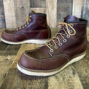 Red Wing 8138 Heritage Briar Slick Moc Toe Work Boots Mens 8 D